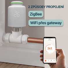 BOT BOT Pametna termostatska glava Tuya TH10 z ZigBee/WiFi, bela