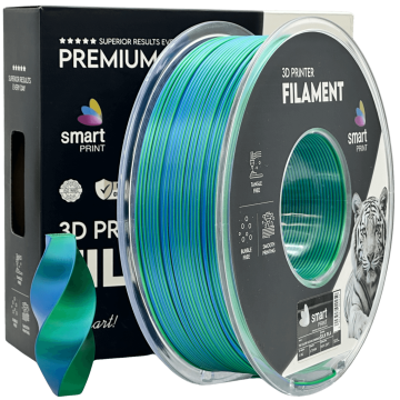 Smart Print 5x Silk PLA Trojna Barva Objema Oceanov filament 1.75mm - Smart Print Sijajni Filament za 3D Tisk (1kg Kolut)