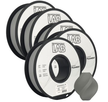 Professional Lab 5x PLA+ Siva Filament 1.75mm - Professional Lab za 3D Tisk (1kg Kolut)