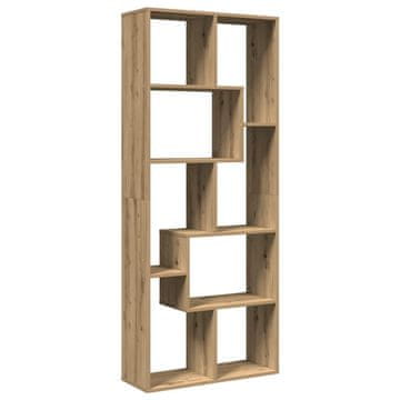 Vidaxl Pregrada s knjižno omaro artisan hrast 67x25x161,5 cm inž. les