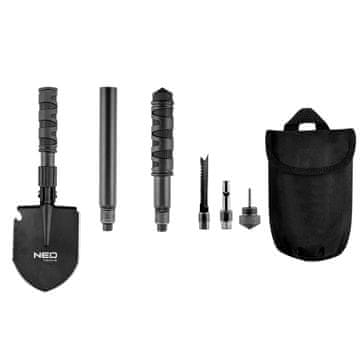 slomart Večnamenska zložljiva lopata za preživetje 8 v 1 NEO TOOLS