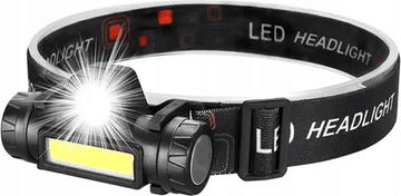 Verkgroup naglavna polnilna LED svetilka, COB + XPE, 4-v-1