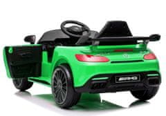 shumee Mercedes AMG GT R avtomobil na baterije z daljinskim upravljalnikom LED luči MP3 zelene barve