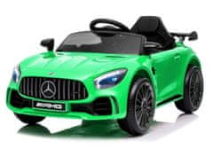 shumee Mercedes AMG GT R avtomobil na baterije z daljinskim upravljalnikom LED luči MP3 zelene barve