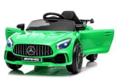 shumee Mercedes AMG GT R avtomobil na baterije z daljinskim upravljalnikom LED luči MP3 zelene barve