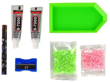 slomart LEAN TOYS 3D diamantni obesek: Jelenček z bleščicami (zelena)