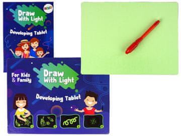slomart Svetlobna Tablica LEAN TOYS za Risanje z LED Pisalom