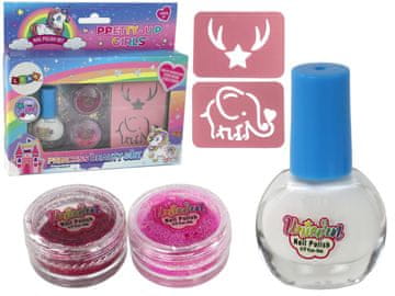 slomart LEAN TOYS Lepotni set za nohte, laki, bleščice in predloge