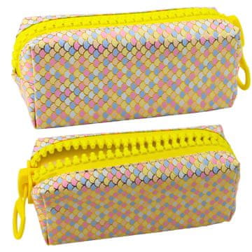 slomart LEAN Šolska pisalna etui, morska deklica, velik pisani zips, 21x8cm