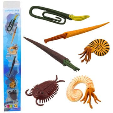 slomart Mini figurice morskih bitij, prazgodovinske, 6-9 cm, 6 kosov