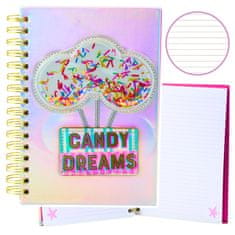slomart Zvezek Risanke Candy Dreams Cukerki Holografski A5, 90 listov