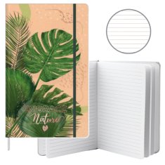 slomart Zvezek Planner Liste Monstera Gumica A5, 80 listov