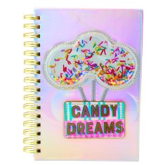 slomart Zvezek Risanke Candy Dreams Cukerki Holografski A5, 90 listov