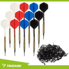 slomart Set puščic za pikado TRIZAND 26100 - 12 kosov + dodatni konice