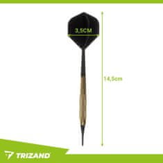 slomart Set puščic za pikado TRIZAND 26100 - 12 kosov + dodatni konice