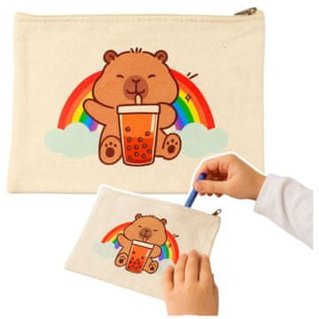 slomart LEAN TOYS kozmetična torbica kapibara s zadrgo