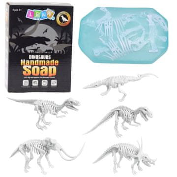 slomart LEAN TOYS Kreativni set 2v1: izdelava mila in izkopavanje dinozavrov