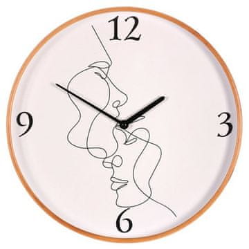 Autronic Stenska ura Wall clock - diameter 40 cm, MDF and wooden frame, face motif (HA1742)