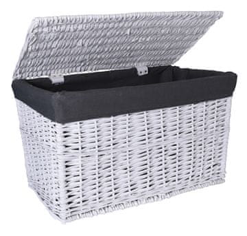 Gockowiak Pleteni zaboj 56x34x34 cm 65L belo-siv