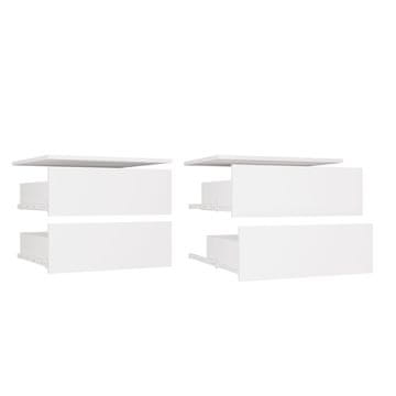 shumee Openo 2SZ Predalni modul z 2 predaloma, bel, za garderobno omaro za spalnico