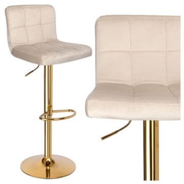 shumee Žametni barski stol Arako Gold Beige