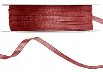 Saten trak bordo dekorativni poročni trak 3 mm 50 m