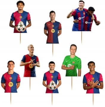 Dekorativni okraski za mafine ali kolačke FC Barcelona Barca 8 kosov.
