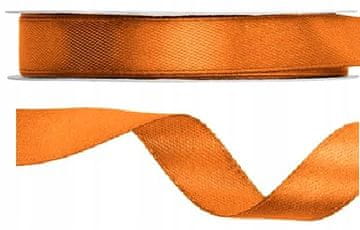 Saten trak RUSTY oranžen dekorativni okrasni trak 12 mm 25 m