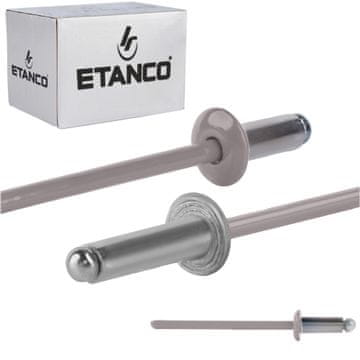 Aluminijaste odprte zakovice 3,2x8 mm RAL 9007