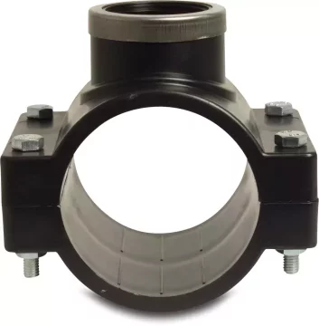 N Profec objemka z vijaki PP 25 mm x 1/2" objemka x GW 16 bar črna
