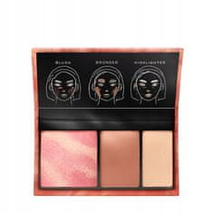 Avon Avon 3-v-1 paleta za obraz, rdečilo za lica, bronzer, osvetljevalec, zlata ura