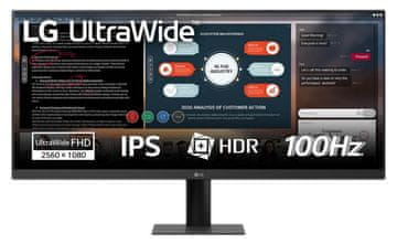 LG LG UltraWide 29U511A-B 29 WFHD IPS 100Hz HDR10 črn monitor