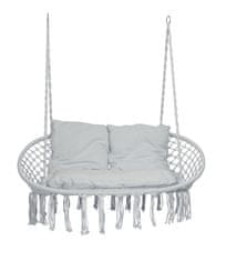 EH Viseči stol Stork's Nest LAGOS s sivimi blazinami
