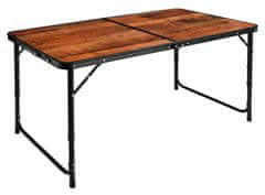 shumee Zložljiva kamping miza 120x60 cm, podstrešje