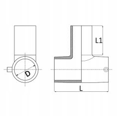 PE T-spojke za elektrofuzijsko spajanje 25 mm PE100 SDR11 EF