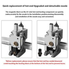 Start3Dprint 0.2mm Zamenljiv šobni HotEnd za Bambu Lab A1 / A1 Mini