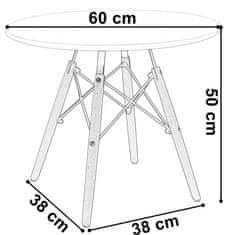 shumee Okrogla miza Paris DTW 60 cm bela
