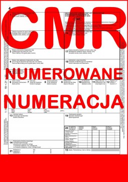Baninni Tovorni list CMR 100 listov - 4 razdelki - 25 kompletov - ŠTEVILČENJE