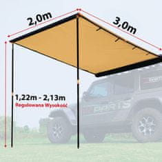 shumee Strešna tenda za avto 2x3m vodoodporna