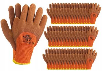 Delovne rokavice / Izolirane / oranžno-rjave / Velikost: 10 - XL / RTASMAN_PBR 10 - 120 kosov.
