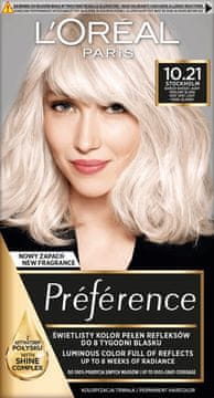 L’Oréal Barva za lase Loreal Preference - 10.21 Stockholm zelo svetlo biserno blond (2x60ml, 54ml)