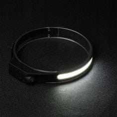 P.R.C. LED naglavna svetilka s senzorjem gibanja 350 lm IPX4, baterija 1200 mAh za gorsko uporabo