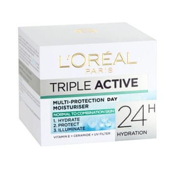 L’Oréal Loreal Triple Active Day Cream vlažilna dnevna krema z vitaminom E in ceramidi 50 ml