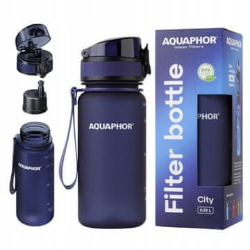 Aquaphor Aquaphor City steklenička za filtriranje vode 350 ml temno modra vadbena steklenička