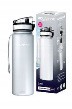 Aquaphor Aquaphor City steklenička za filtriranje vode 0,5 l, bela, za šolo, službo, trening