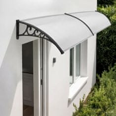 Dako Duo nadstrešek za vrata 100x200 cm črne barve