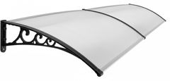 Dako Duo nadstrešek za vrata 100x200 cm črne barve