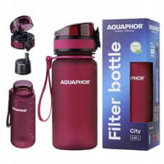 Aquaphor Aquaphor City steklenička za filtriranje vode 350 ml bordo steklenička za vadbo