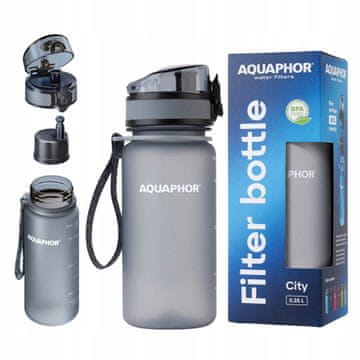 Aquaphor Aquaphor City majhna filtrirna steklenička za otroke za šolo 350 ml siva