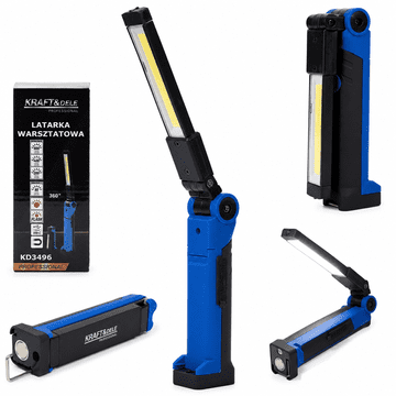 Kraft&Dele LED svetilka za delavnico USB-C 200/400/800LM |